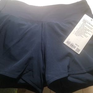 Lululemon speed up short size4 navy new with tags